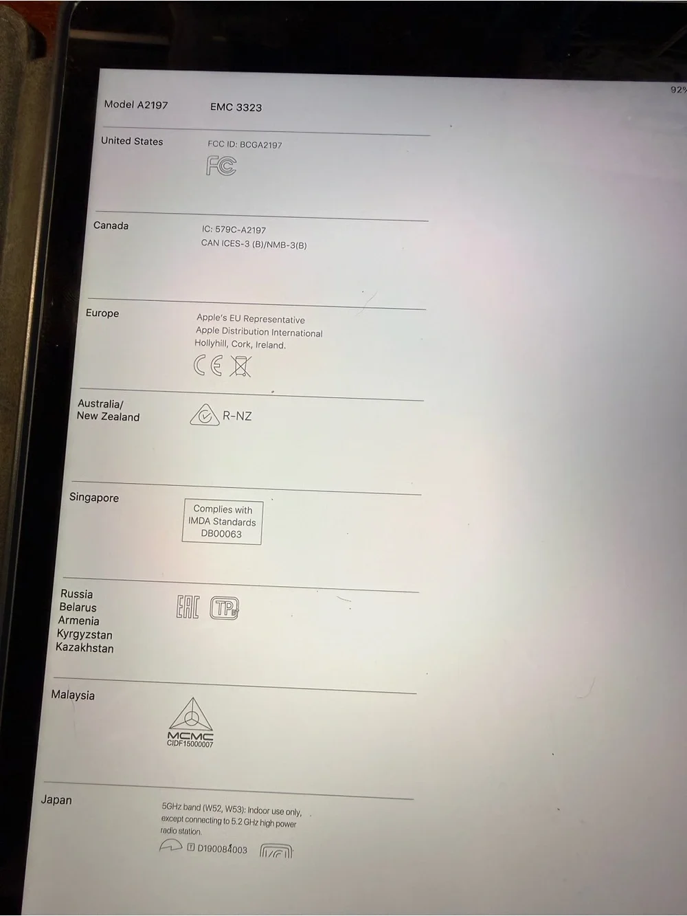 Apple iPad 7th Generation with Black Front and Gray Speck Case